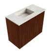Mondiaz JOYA-DLUX 50cm toiletmeubel - kleur Ruby - Wastafel FAYE positie Links Zonder kraangat kleur Ostra. SW1423760