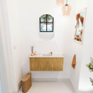 Mondiaz JOYA-DLUX 90cm toiletmeubel - kleur Oak - Wastafel FAYE positie Midden 1 kraangat kleur Meli. SW1423930
