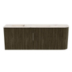 Mondiaz JOYA-DLUX 111.6cm meuble de salle de bains - arrondi droit couleur Shadow - Vasque FAYE position Gauche 1 trou de robinet couleur Nata. SW1425004