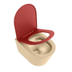 MONDIAZ LAVIE WC suspendu - 36x53cm - sans bride - Fire (rouge) - softclose - quick-release - abattant WC - Sand (beige) SW1208783