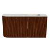 Mondiaz JOYA-DLUX 81.6cm toiletmeubel - ronding links kleur Ruby - Wastafel FAYE positie Rechts Zonder kraangat kleur Ostra. SW1423806