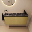 MONDIAZ TURE-DLUX Meuble toilette - 100cm - Oro - EDEN - vasque Lava - position gauche - 1 trou de robinet SW1103957