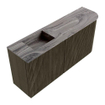 Mondiaz JOYA-DLUX 91.6cm meuble de toilette - arrondi droit couleur Shadow - Vasque FAYE position Gauche Sans trou de robinet couleur Sombra. SW1425224