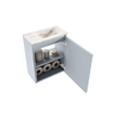 MONDIAZ TURE-DLUX Meuble de toilettes 40 cm Clay. EDEN lavabo Frappe position droite. Avec 1 trou de robinet. SW1102748