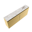 MONDIAZ TURE-DLUX Meuble toilette - 120cm - Oro - EDEN - vasque Glace - position droite - 1 trou de robinet SW1103456