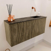 Mondiaz JOYA-DLUX 90cm toiletmeubel - kleur Dusk - Wastafel FAYE positie Rechts Zonder kraangat kleur Lava. SW1423226