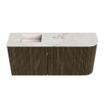 Mondiaz JOYA-DLUX 91.6cm toiletmeubel - ronding rechts kleur Shadow - Wastafel FAYE positie Links Zonder kraangat kleur Frappe. SW1422720