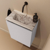 MONDIAZ TURE-DLUX Meuble toilette - 40cm - Cale - EDEN - vasque Glace - position centrale - sans trou de robinet SW1103182