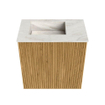 Mondiaz JOYA-DLUX 40cm meuble de toilette - couleur Oak - Vasque FAYE position Gauche 1 trou de robinet couleur Ostra. SW1409100