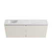 MONDIAZ TURE-DLUX Meuble toilette - 120cm - Linen - EDEN - vasque Opalo - position gauche - 1 trou de robinet SW1104396