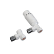 Rosani Classic universele radiator aansluitset haaks - mat wit TWEEDEKANS OUT12931