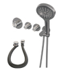 Brauer Acrylique encastré - ensemble de douche - 3 boutons sculptés - douchette ronde 3 positions - PVD inox brossé SW716081