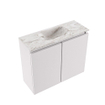 MONDIAZ TURE-DLUX Meuble toilette - 60cm - Cale - EDEN - vasque Glace - position centrale - sans trou de robinet SW1103215