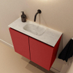 MONDIAZ TURE-DLUX Meuble toilette - 60cm - Fire - EDEN - vasque Opalo - position centrale - sans trou de robinet SW1104284