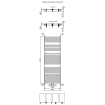 Plieger Florian Nxt M designradiator enkel horizontaal met middenaansluiting 1710x600mm 1046W wit 7255200