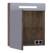 BRAUER Promise Armoire de toilette 59x70x15cm éclairage intégré rectangulaire 1 porte pivotante MFC Grove SW371665