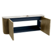 Mondiaz JOYA-DLUX 113.2cm toiletmeubel - ronding links en rechts kleur Dusk - Wastafel FAYE positie Midden 1 kraangat kleur Frappe. SW1423103