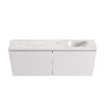 MONDIAZ TURE-DLUX Meuble WC 120 cm Cale. EDEN lavabo Ostra position droite. Avec 1 trou de robinet. SW1104764