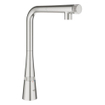 GROHE Zedra Mitigeur de cuisine - haut - bec en L extensible - supersteel brossé SW392215