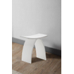 Adema Solid Tabouret salle de bain - 43x23.5x43cm - Solid surface - blanc mat SW1183133