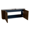 Mondiaz JOYA-DLUX Meuble de toilette 113,2 cm - arrondis gauche et droite couleur Noyer - Vasque FAYE position Milieu 1 trou de robinet couleur Sombra SW1424766
