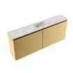MONDIAZ TURE-DLUX 120cm meuble WC Oro. EDEN lavabo Glace position au milieu. Sans trou de robinet. SW1105176