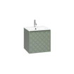 Crosswater Glide II Lavabo encastré - sans trou de robinet - 50x45x1cm - verre - blanc SW487201