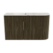 Mondiaz JOYA-DLUX Meuble de salle de bains 71,6cm - arrondi droit couleur Shadow - Vasque FAYE position Gauche 1 trou de robinet couleur Frappe SW1422724