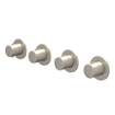 IVY Bond Partie apparente - pour mitigeur thermostatique encastré - 3 robinets d'arrêt - Symmetry - rosaces rondes Nickel brossé PVD SW1031024