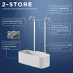 Tiger 2 Store Etagère de douche 25x12x34cm pour robinet de douche Blanc SW916678