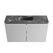 MONDIAZ TURE-DLUX Meuble toilette - 80cm - Plata - EDEN - vasque Lava - position centrale - 1 trou de robinet SW1103988