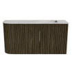 Mondiaz JOYA-DLUX 81.6cm toiletmeubel - ronding links kleur Shadow - Wastafel FAYE positie Rechts Zonder kraangat kleur Glace. SW1422777