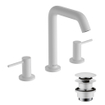 Hansgrohe Tecturis Robinet lavabo - mitigeur - rond - bec 15.6 cm - 3 trous - blanc mat SW918667
