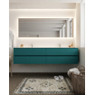 Mondiaz VICA Ensemble de meuble de salle de bain - 200cm - meuble sous-vasque smag - 4 tiroirs - lavabo moon double - 2 trous de robinet - version XL 60cm de haut SW1090047