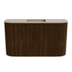 Mondiaz JOYA-DLUX 73.2cm toiletmeubel - ronding links en rechts kleur Walnut - Wastafel FAYE positie Midden Zonder kraangat kleur Arena. SW1424376
