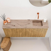 Mondiaz JOYA-DLUX 100cm toiletmeubel - kleur Oak - Wastafel FAYE positie Rechts Zonder kraangat kleur Arena. SW1423877