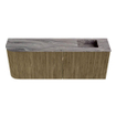 Mondiaz JOYA-DLUX 111.6cm toiletmeubel - ronding links kleur Dusk - Wastafel FAYE positie Rechts Zonder kraangat kleur Sombra. SW1426176