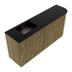 Mondiaz JOYA 91.6cm toiletmeubel - ronding rechts kleur Dusk - Wastafel FAYE positie Links 1 kraangat kleur Urban. SW1421709