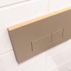 QeramiQ Push Bedieningsplaat - voor Geberit UP320 inbouwreservoir - dualflush - rechthoekige knoppen - kunststof taupe SW1102379