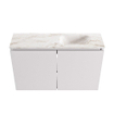 MONDIAZ TURE-DLUX Meuble toilette - 80cm - Cale - EDEN - vasque Frappe - position droite - 1 trou de robinet SW1102703