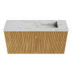 Mondiaz JOYA-DLUX 80cm toiletmeubel - kleur Oak - Wastafel FAYE positie Rechts Zonder kraangat kleur Opalo. SW1422120