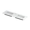 Ink post vasque à enveloppe en céramique double 2 trous pour robinet 160x45x1cm calacatta matt SW693512