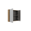 Saniclass Holz Atelier Spiegelkast - 60x63x16cm - inclusief zijpanelen - Eiken natural SW1470573