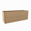 Mondiaz TENCE wastafelonderkast - 130x45x50cm - 4 lades - uitsparing rechts - push to open - softclose - Oro SW1016368