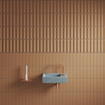 Clou Flush 3 fontein 36x18cm met kraangat rechts mat blauw keramiek SW795720