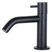 Differnz Ravo Set lave-mains 38.5x18.5x25cm 1 trou avec robinet courbé et siphon + bonde noir mat Rectangulaire Céramique Blanc SW373162