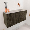 Mondiaz JOYA-DLUX Meuble de toilette 80cm - couleur Shadow - Vasque FAYE position Droite Sans trou de robinet couleur Glace SW1422768
