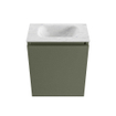 MONDIAZ TURE-DLUX Meuble toilette - 40cm - Army - EDEN - vasque Opalo - position centrale - sans trou de robinet SW1104164