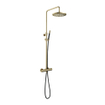 Hotbath Cobber ensemble de douche thermostatique à effet pluie 30cm douche de tête laiton brossé SW440517