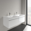 Villeroy & Boch venticello Lavabos pour meuble double 130x50cm avec 2x1 trou pour robinetterie (avec possibilité 2x3 trous pour robinetterie) et trop plein ceramic+ blanc 1025101